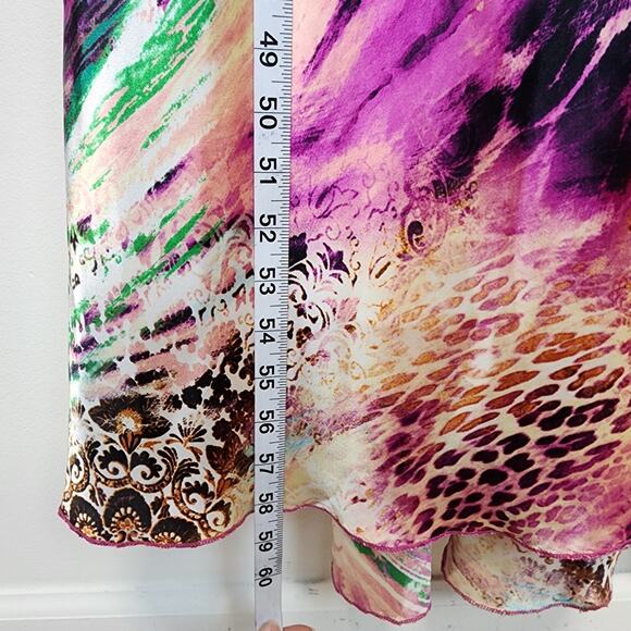 Vtg B. Darlin Y2K Halter Satin Maxi Dress 11/12 Formal Resort Cruise Mardi Gras - Picture 14 of 16